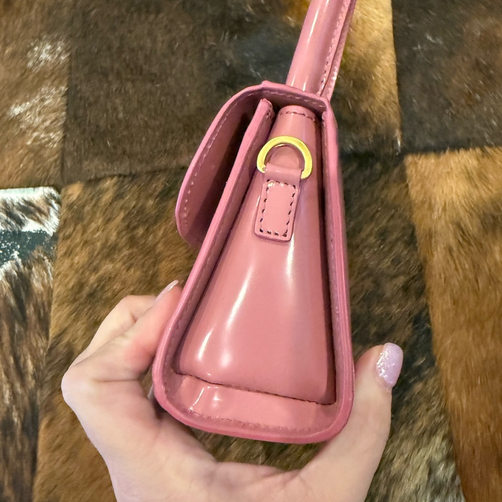 By Far Mini Pink Semi Patent Leather Bag - Picture 5 of 8